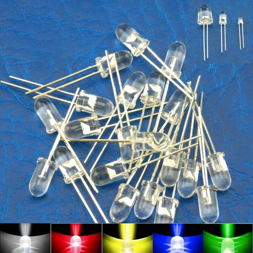 Lampada a LED Perlina Diodo LED da 5 mm Installazione semplice Circuiti elettronici Decorazioni di illuminazione ad alta luminosità Durata di lunga durata