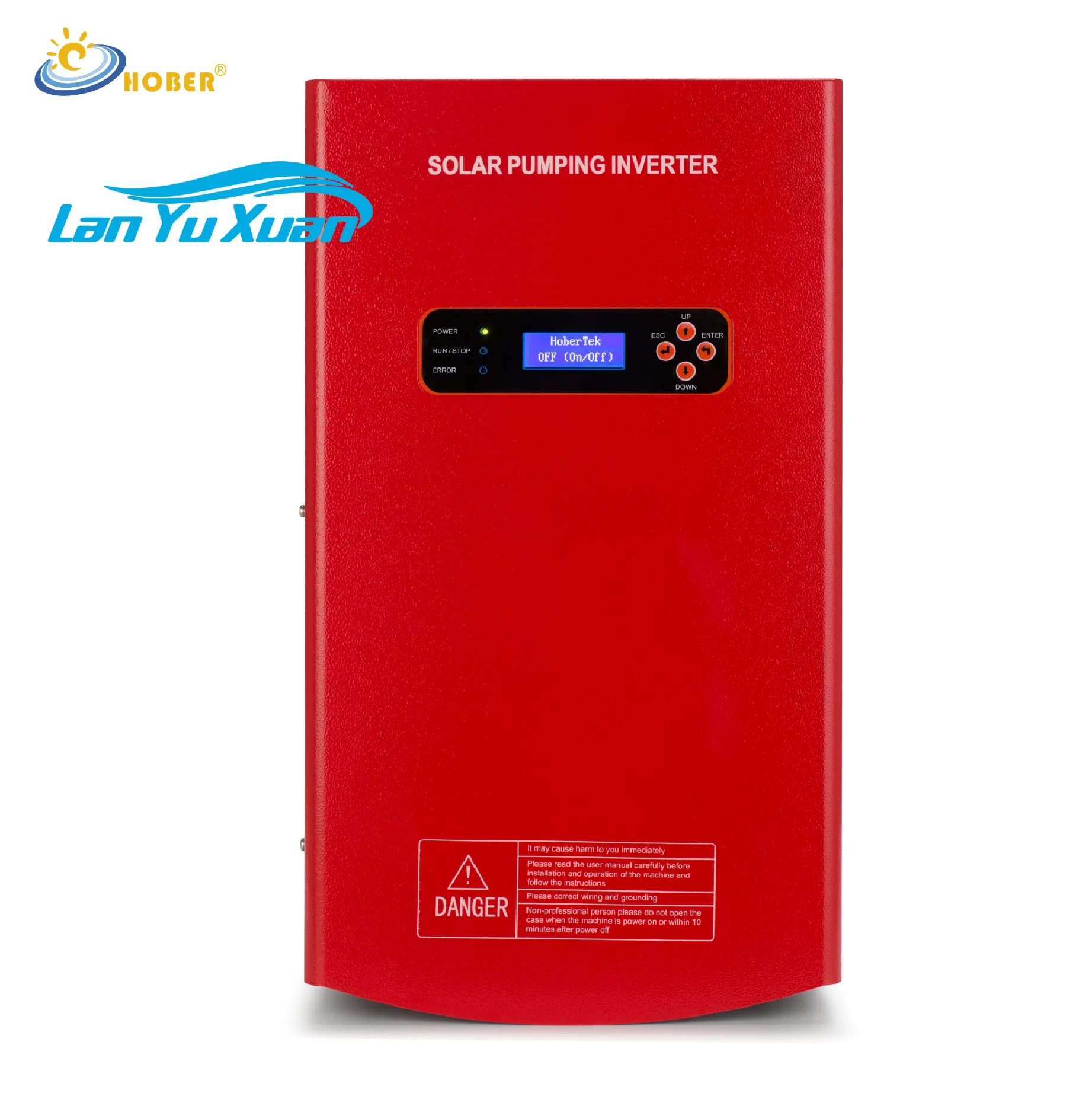

Hober 5.5KW 3 phase IP65 MPPT Red Solar Water Pump Inverter for solar pump