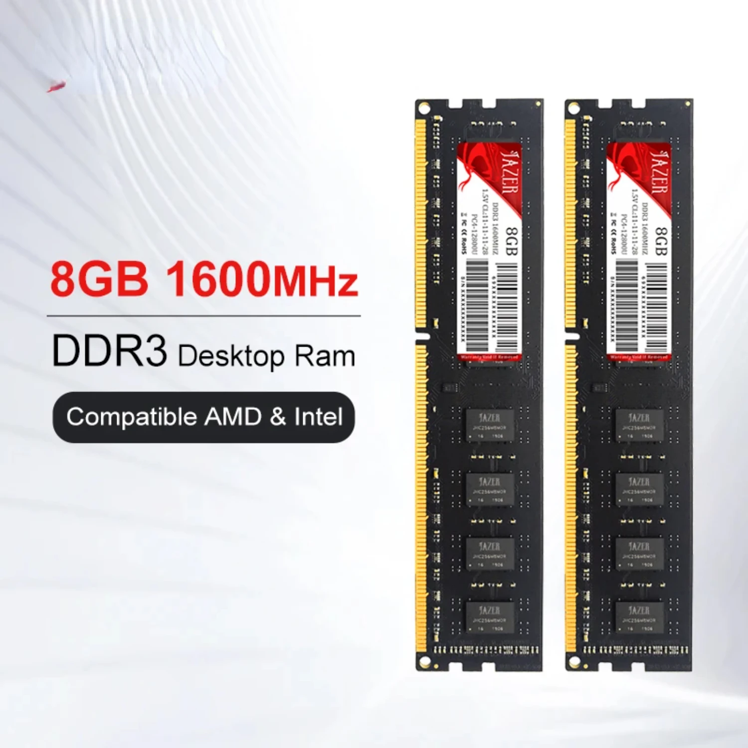 Compatible 1.5V Desktop Memory DDR3 1600MHz Dimm with High Performance Speed and Reliable Quality for Efficient Data Handling in