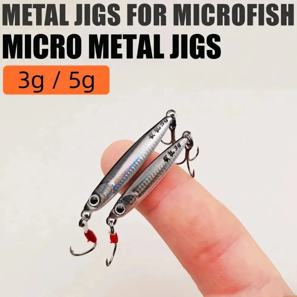 3g Weight Mini VIB Fishing Lure 5g Weight Artificial Bait Micro Iron Plate Metal Material Treble Hook Bionic Lure Root Fishing