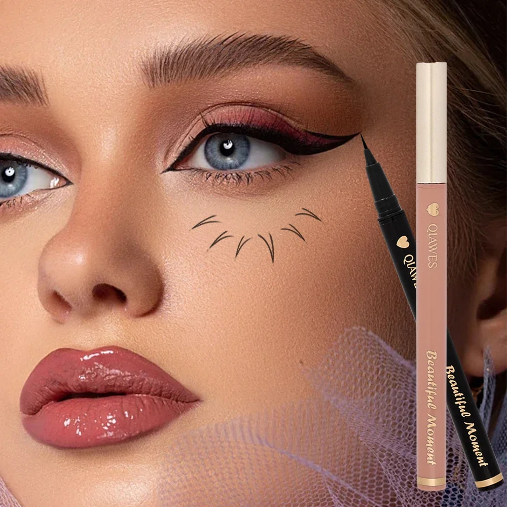 Ultra cienki płynny Eyeliner koreański makijaż dla kobiet wodoodporny szybkoschnący gładki Eyeliner długotrwały dolne rzęsy długopis kosmetyki