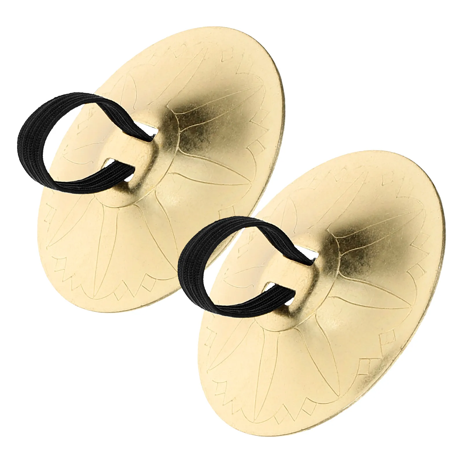 

2pcs Finger Cymbals Metal Percussion Instruments Portable Small Musical for Belly Dancing Kids Teens Lightweight Durable Nylon