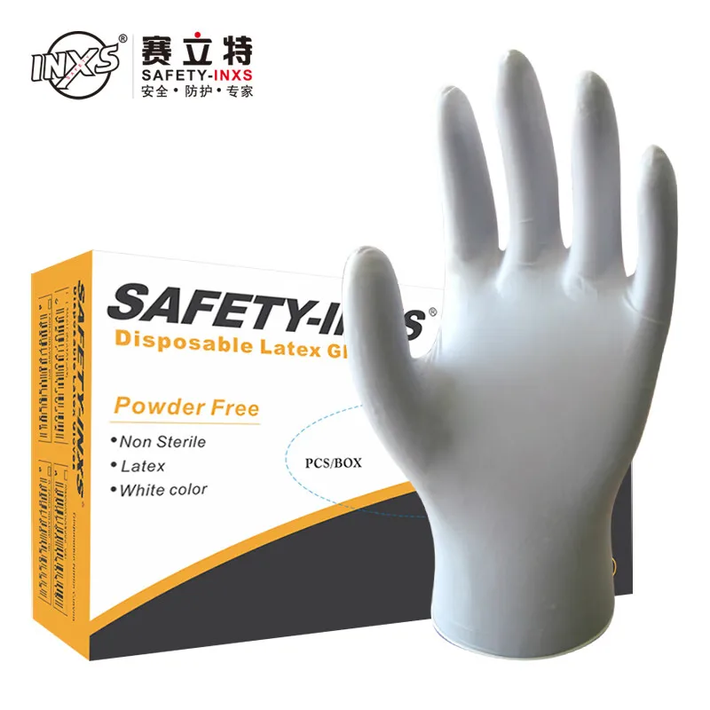 100 Pcs Latex Gloves 100pcs | Thick Powder-Free for Home & Industry