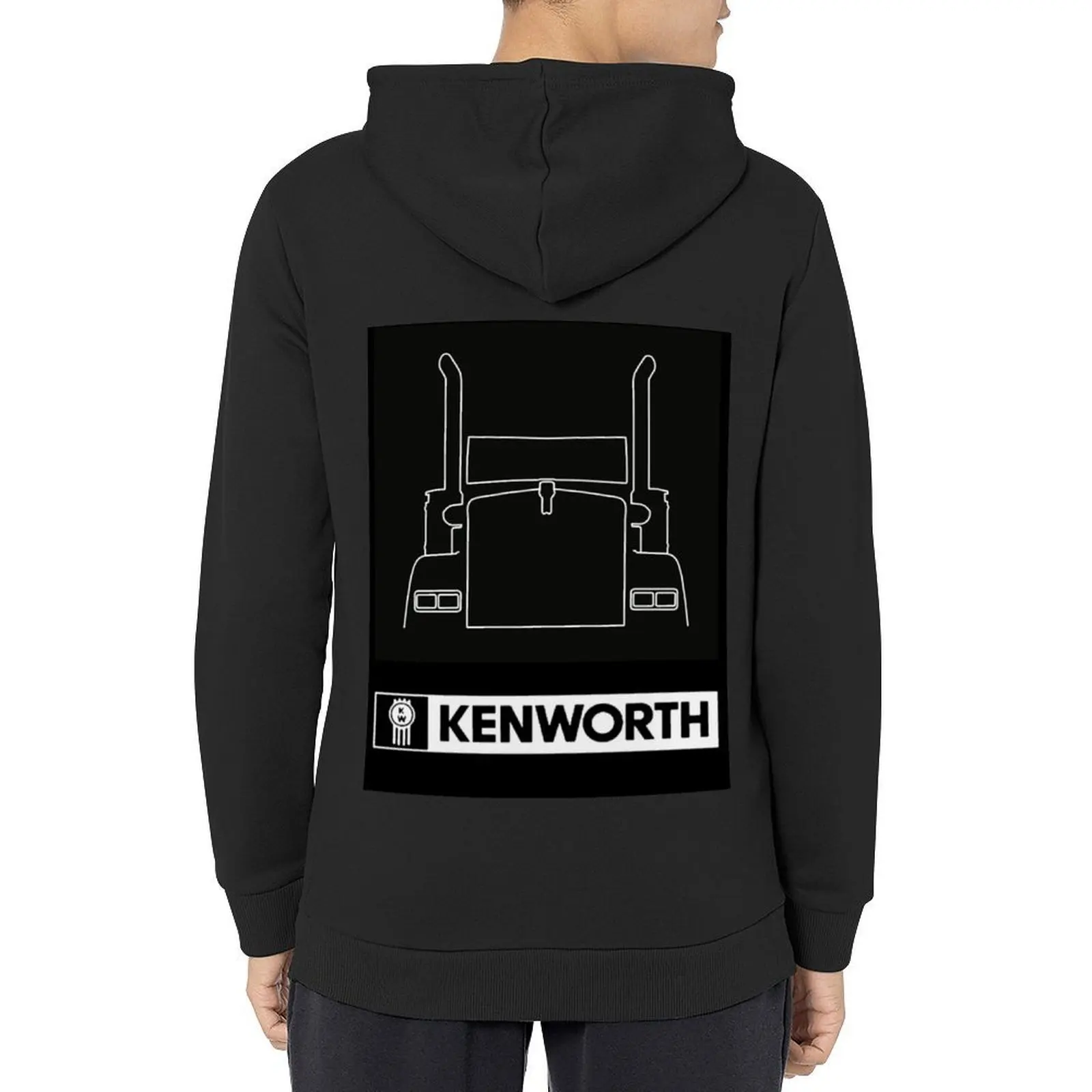 

Kenworth outline Truck Hoodie blouse japanese style men's clothing clothes for men oversized hoodie