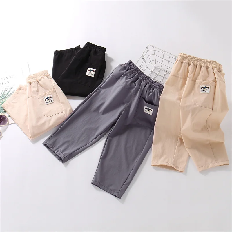 Summer Thin Boys' Pants Children's Quick-Drying Pants New Style Boys Ice Silk Trousers Sportspants For outdoor camping Lightweig
