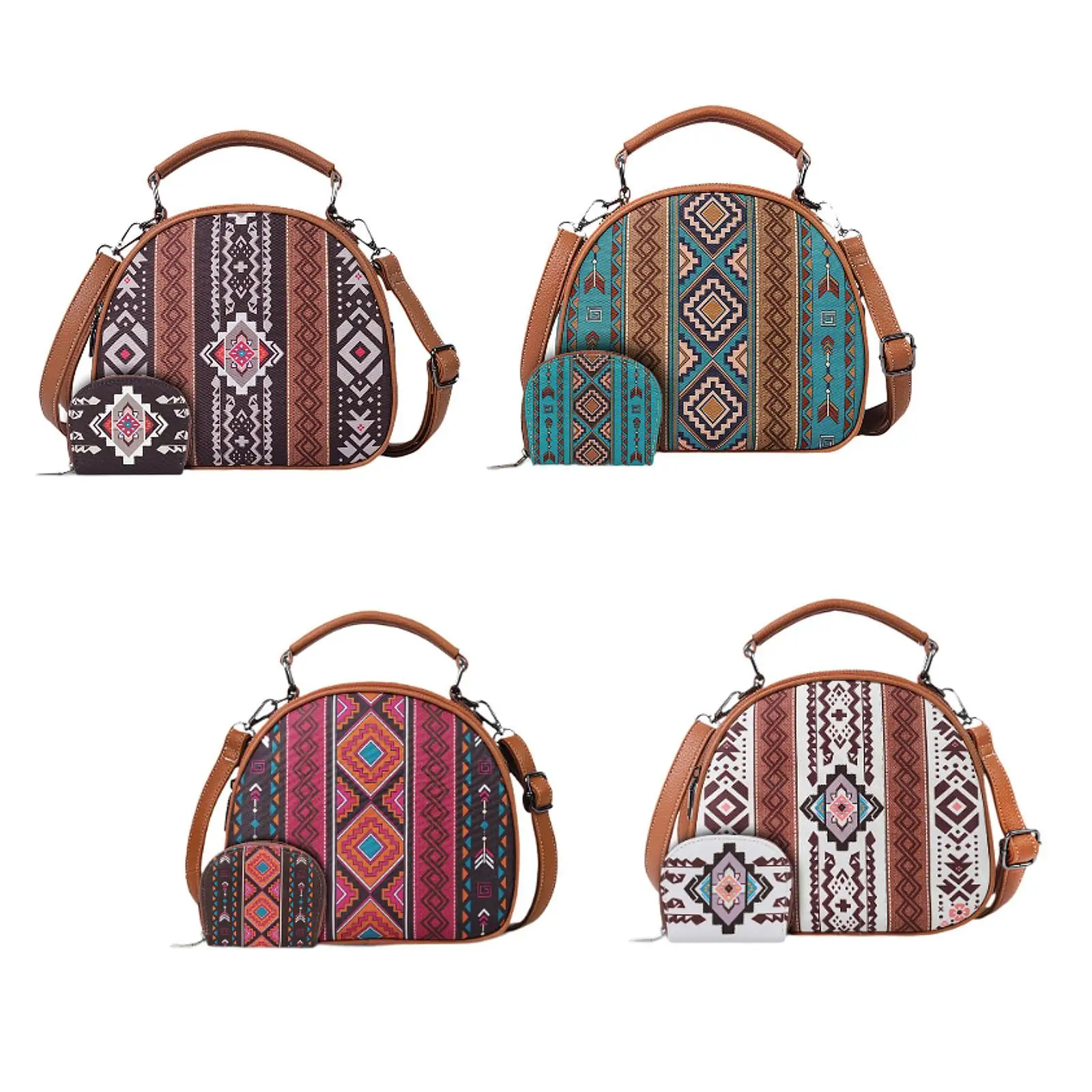 

Boho Pattern Women Handbag Canvas Female Crossbody for Office Beach Dating