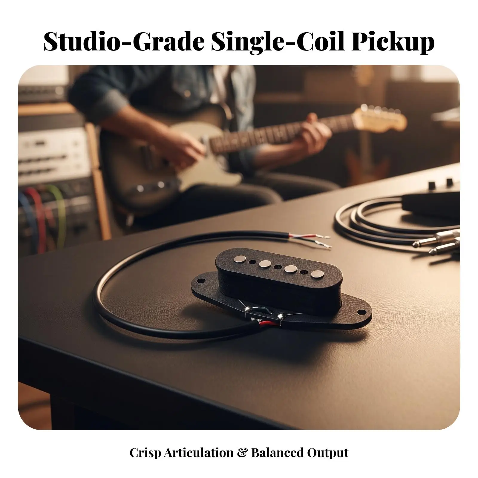 Four String Pickup Black Metal Plastic Bass Guitar Accessory for Custom Builds and Upgrades Clear Sound