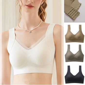 1 stücke frauen Bh Atmungsaktiv Sammeln Zusammen Keine Spur Bh Kein Stahl Ring Bequeme Große Größe Unterwäsche Weste Sport bralette