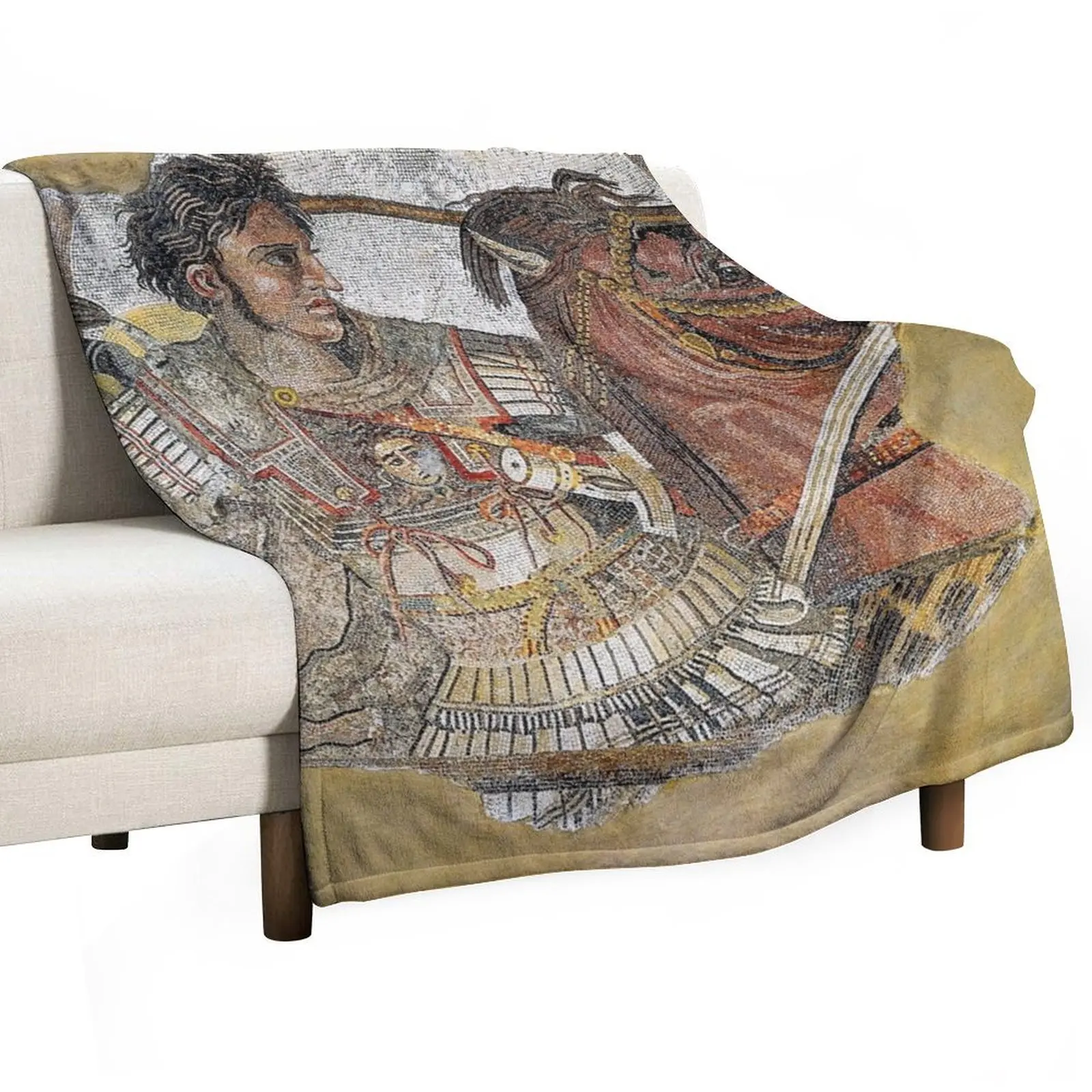 

Alexander mosaic detail (HD) Throw Blanket Sofa Quilt Luxury Designer Luxury manga Blankets