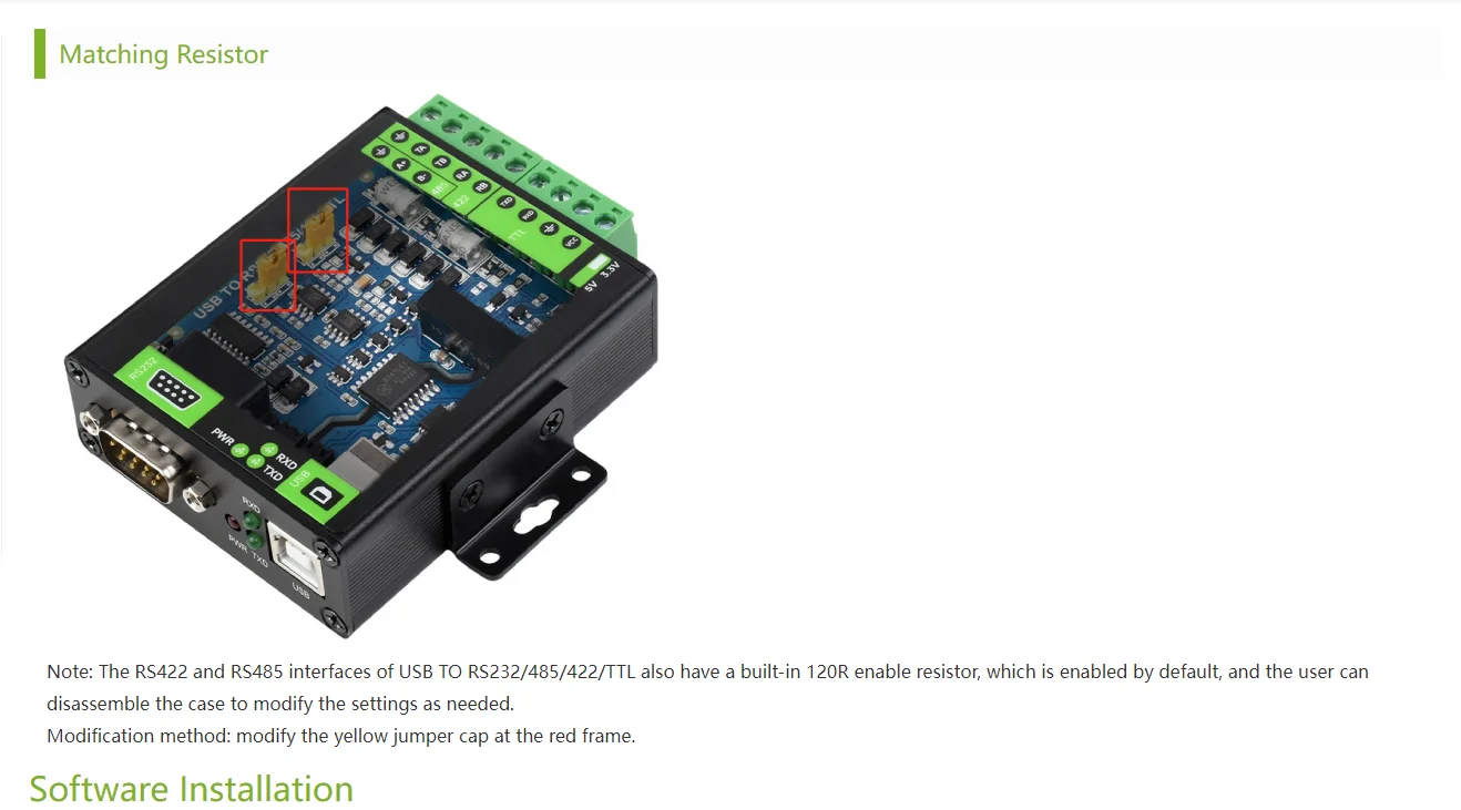 USB-zu-RS232/RS485/RS422/TTL-Konverter, industrieller Isolationstyp, FT232RNL-Chip-Schema – Detail 7