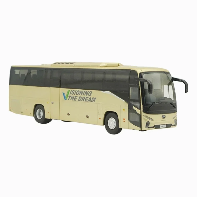 

Original Factory Alloy 1:42 HIGER V12 Luxury Coach Diecast Model, Realistic Metal Bus with LED Lights, Openable Doors