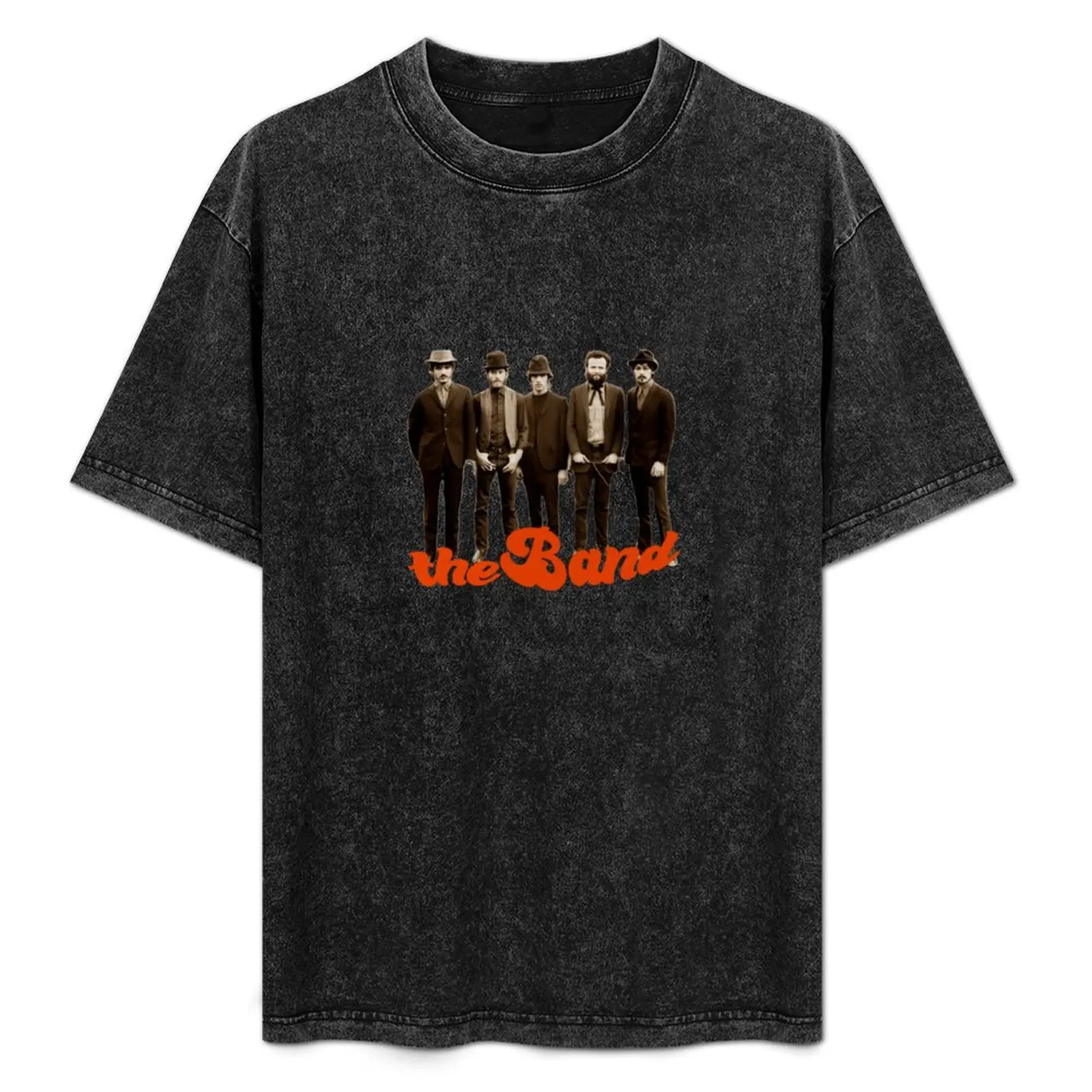 

The Band - Bob Dylan & The Band 1969 Brown Album Tshirt T-Shirt Casual Loose Daily Wear T-Shirt