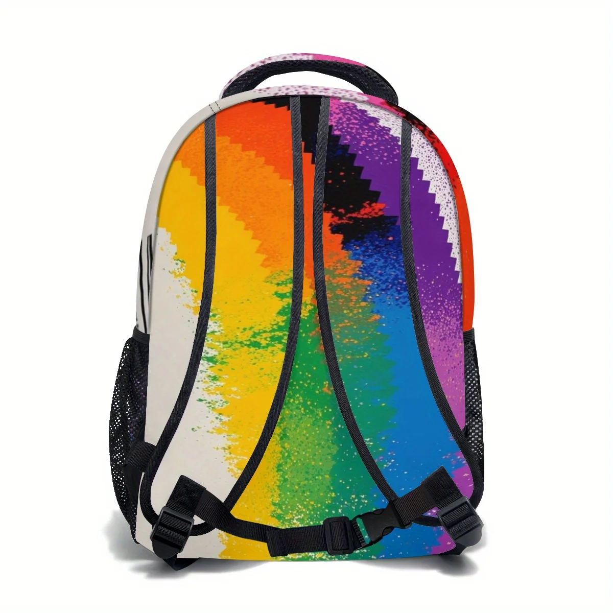 Rainbow Backpack - Lightweight School Travel Backpack with Tablet Pocket, Adjustable Shoulder Straps, Zipper Closure - view 2