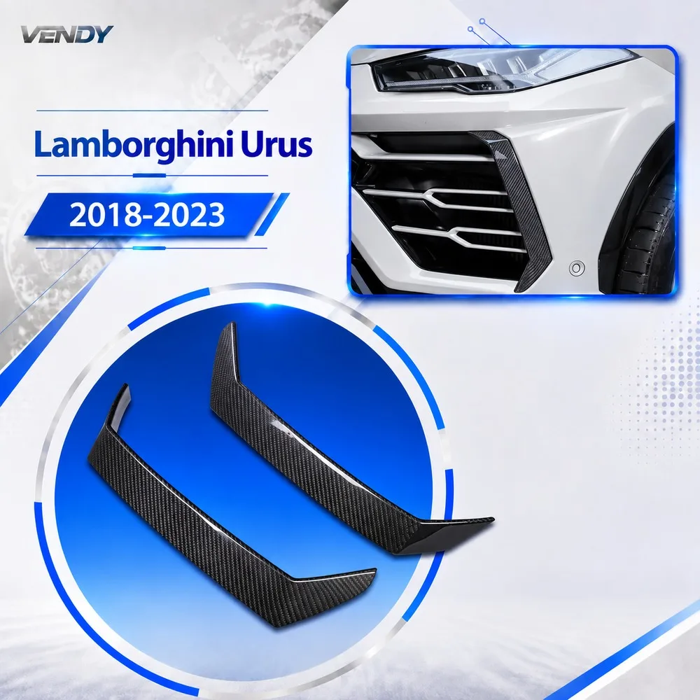 Real Carbon Fiber For Lamborghini Urus 2018-2023 Front Bumper Side Decorative Shell Cover Trim Modified Parts Accessories