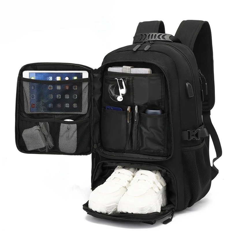 

Nesitu Big Huge Large Capacity 17'' Laptop A4 Women Men Backpack Shoe Pocket Hiking Travel Bag Black Blue Green Camouflage M028