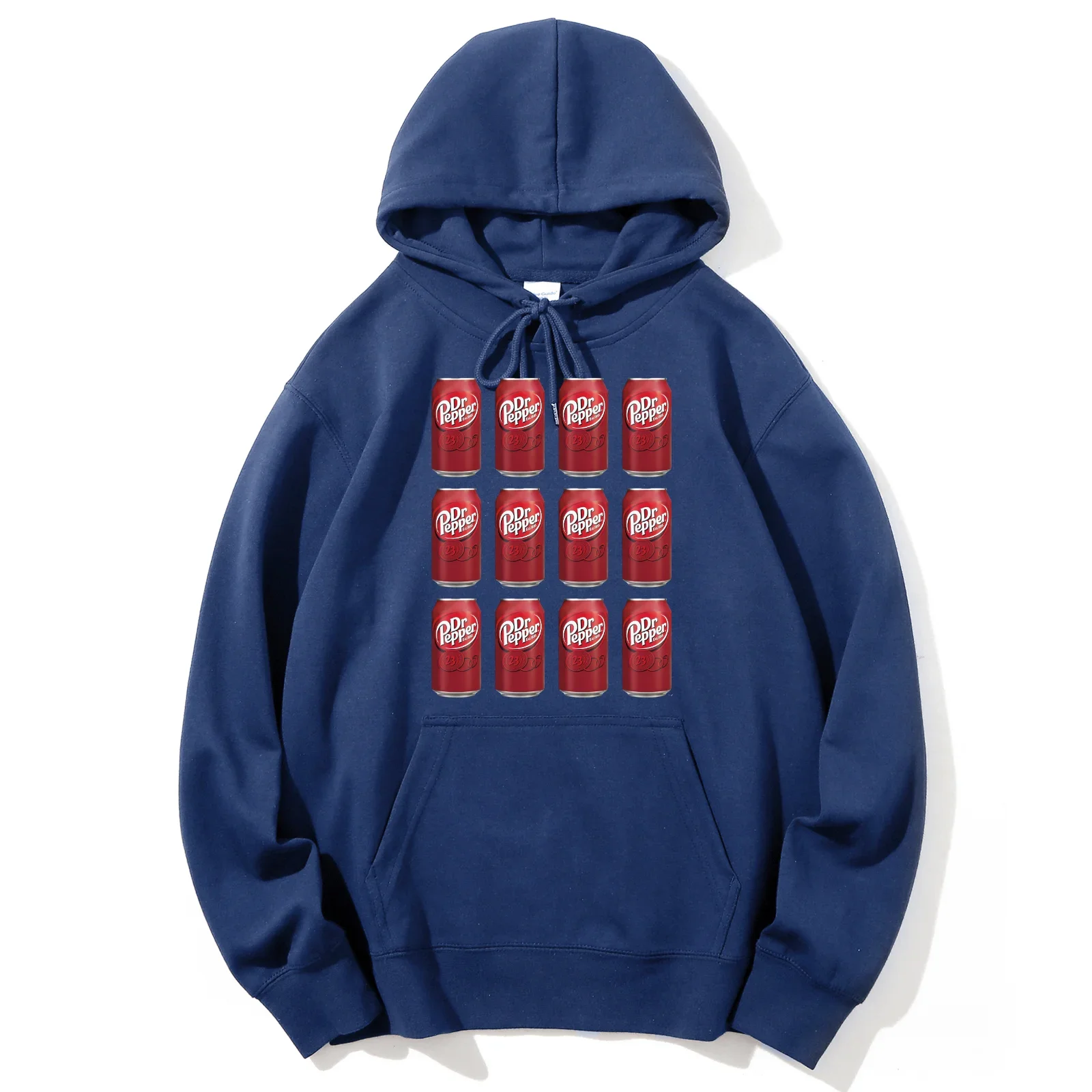 Dr Pepper Sweatshirt Art Funny Trendy Punk Hoodies Retro Creative Casual Pocket Long Sleeve Pullover Tops kawaii clothes