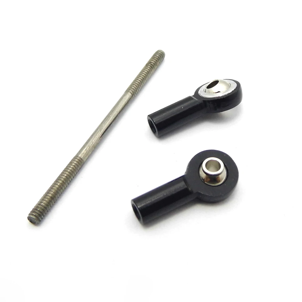1PC 2mm Ball Head Joint M2 Steenless Steel Metal Push Rod Tie Rods Linkage for RC Truck Climbing Car Helicopter Boat Robot