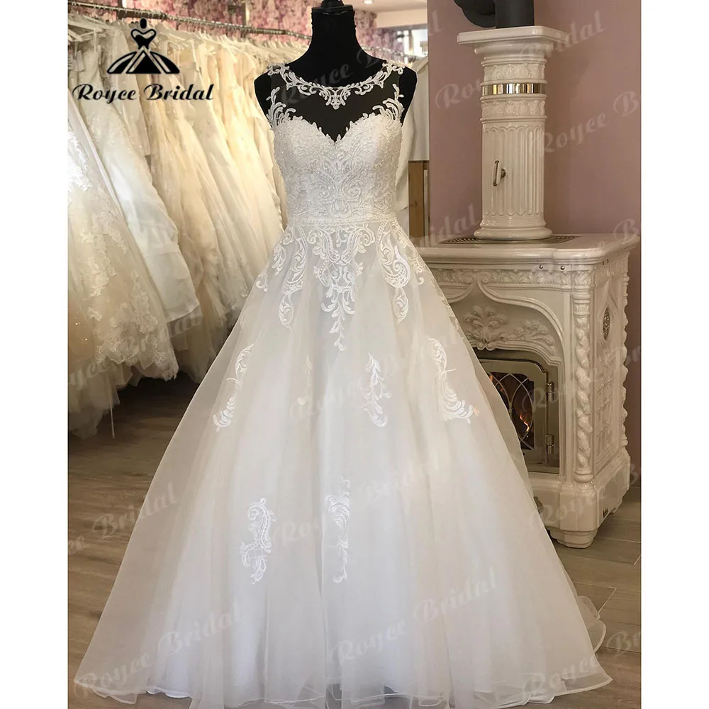 Hochzeitskleid الدانتيل زين خط فستان الزفاف امرأة 2024 الوهم الخلفي فستان الزفاف مخصص vestido largo invitada boda