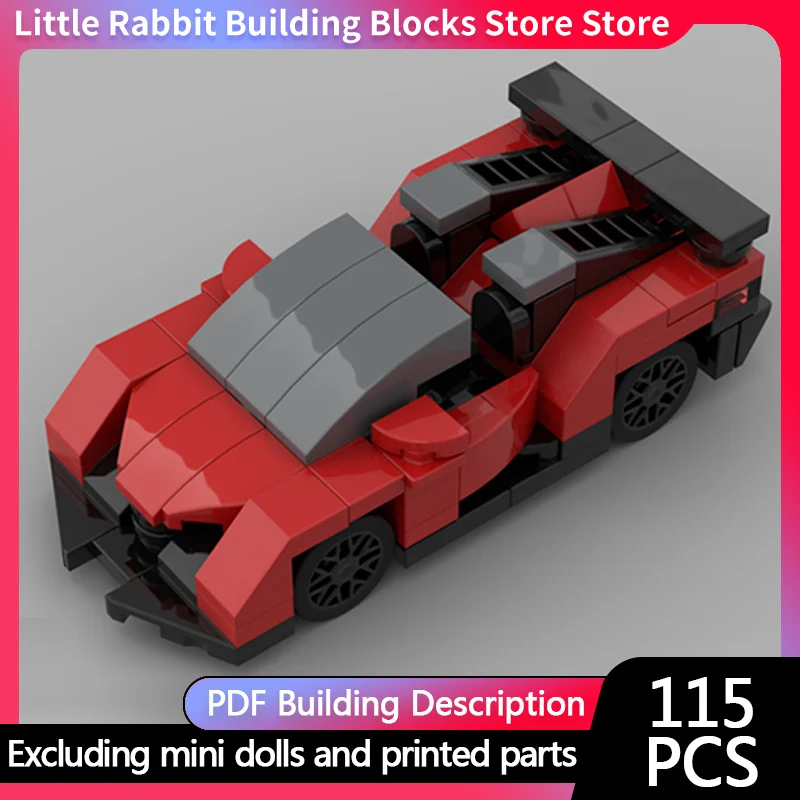 Speed Racing Car Model MOC Building Bricks Veneno Top Tier Sports Car Modular Technology Children Holiday Gift Assemble Toy Suit