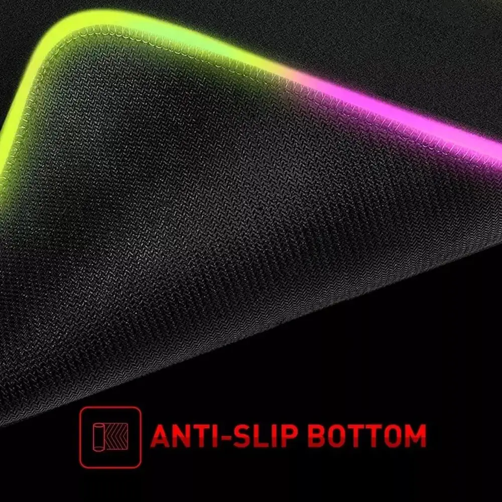 Imagem -05 - Gato Bonito Rgb Luminous Rubber Mouse Pad Grande Mouse Pad Gamer de Computador Desktop Computer Pad Teclado Grande Xxl 1200x600