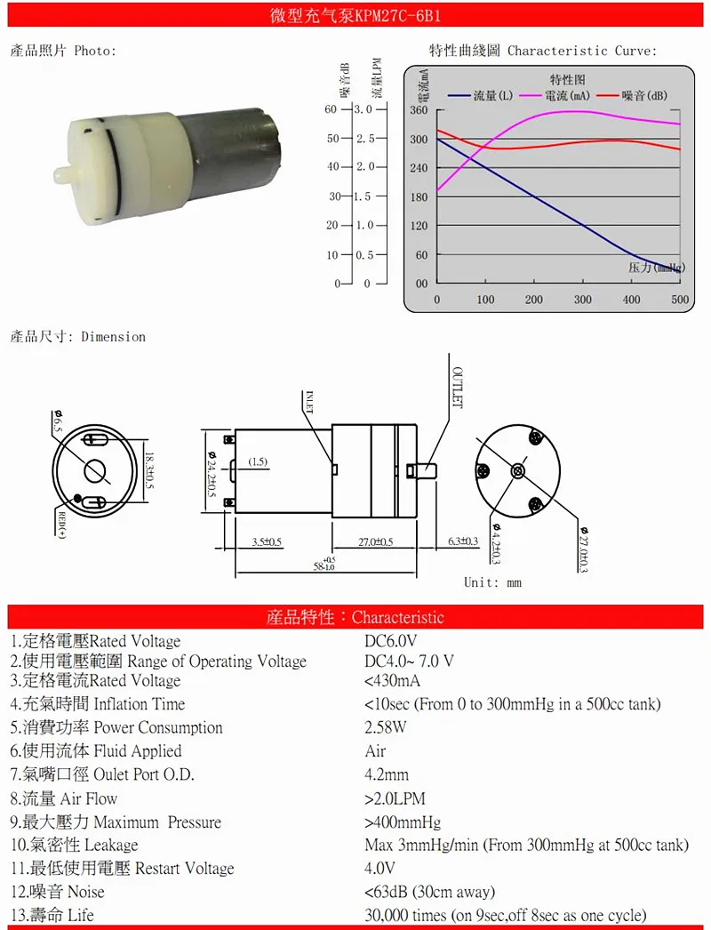 Brand high quality micro mass flow 2 l diaphragm pumps air compressor increases oxygen tank fish 27 c series