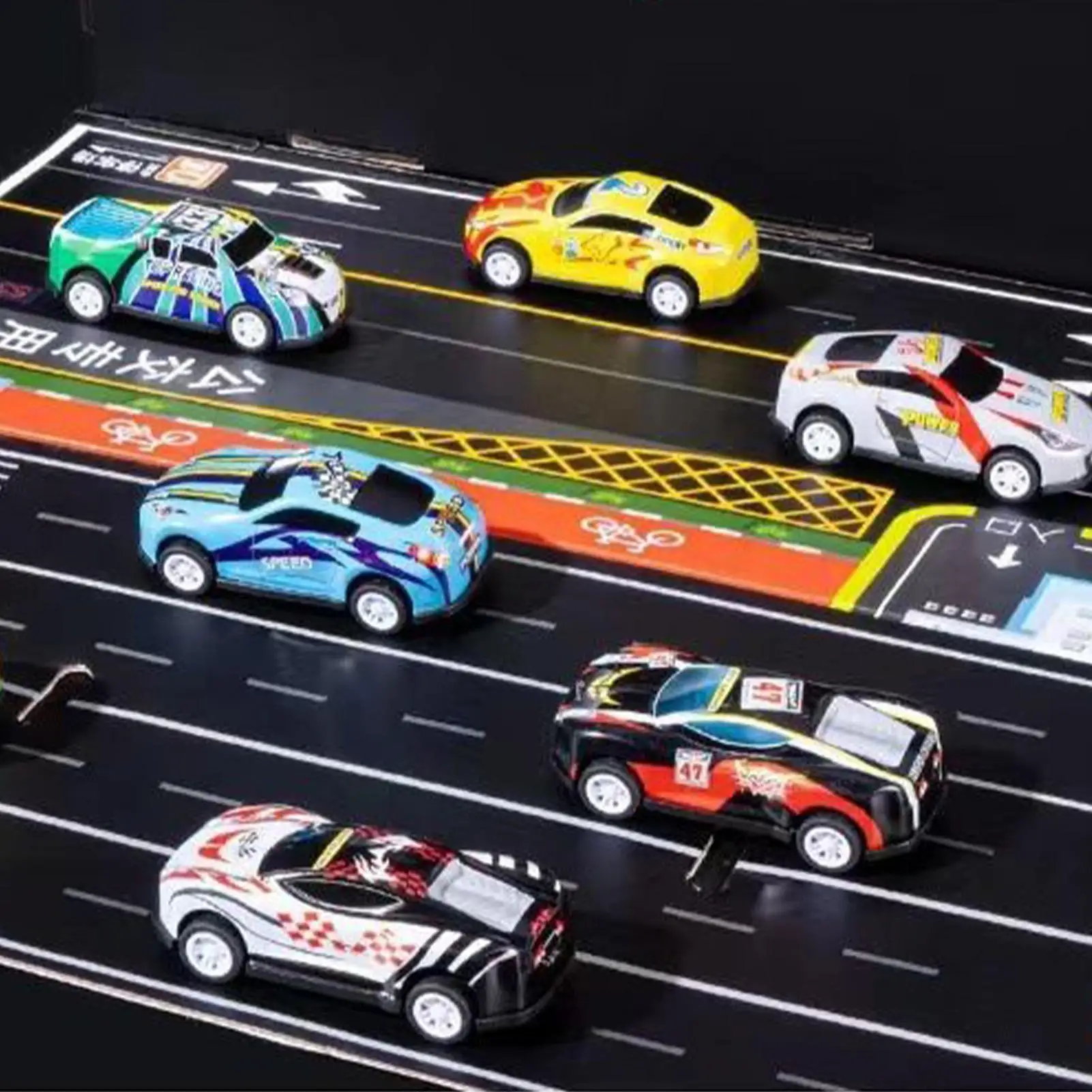 Petits voitures jouets 48 pièces, modèles de véhicules à inertie, voitures à tirer pour garçon et fille, bas de fête d'anniversaire, présentoir, décoration de maison