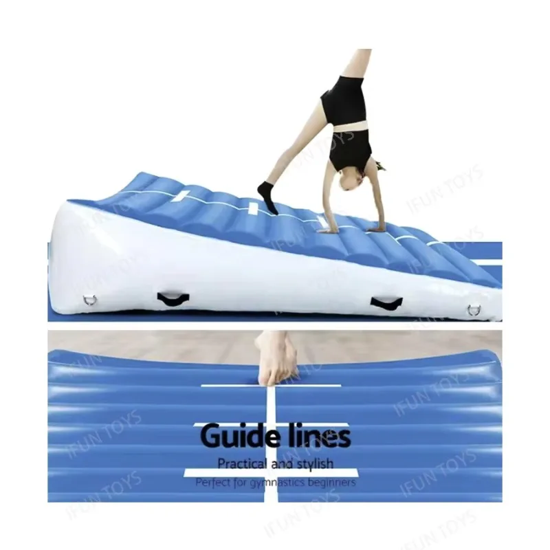 

Gymnastics Equipment Inflatable Triangle Tumbling Mat, Incline Wedge Air Ramp for Training & Landing, Safe for Gymnastics