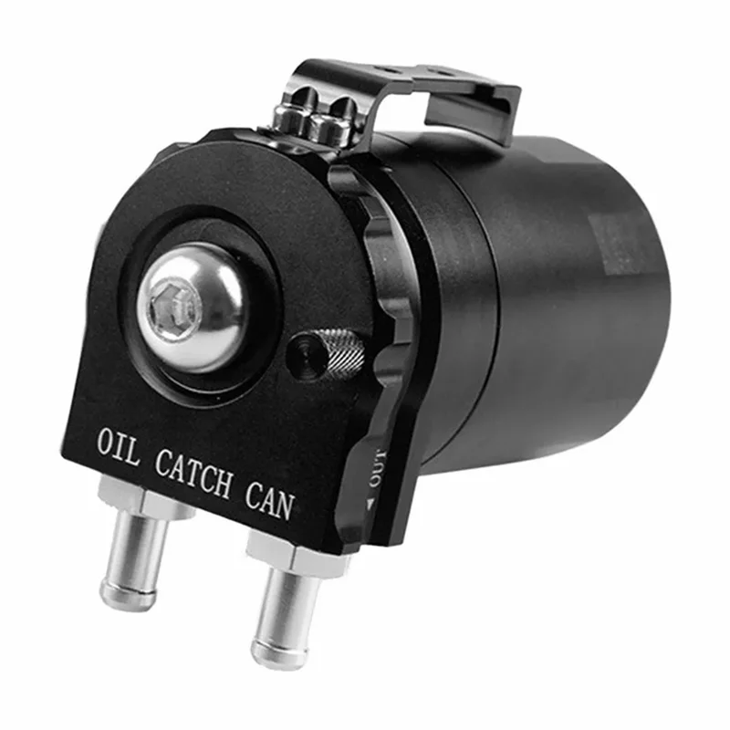 

HOT-1Set Reservoir Tank Universal Baffled Reservoir Tank With Air Filter Breather Baffled Aluminum Oil Hole Breathable Kettle,1S