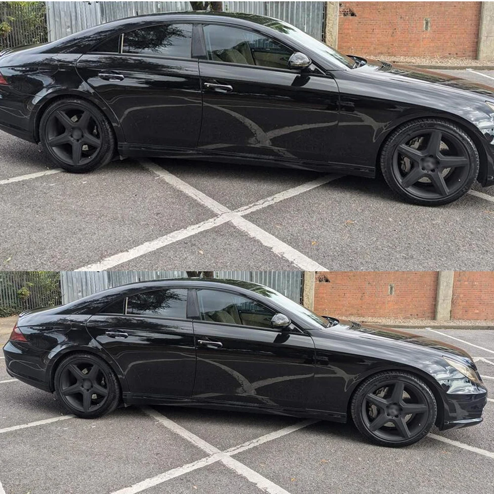 For Mercedes Benz CLS W219 2004-2010 Sedan Window Chrome Delete Blackout ABC Pillars Glossy Black Stickers