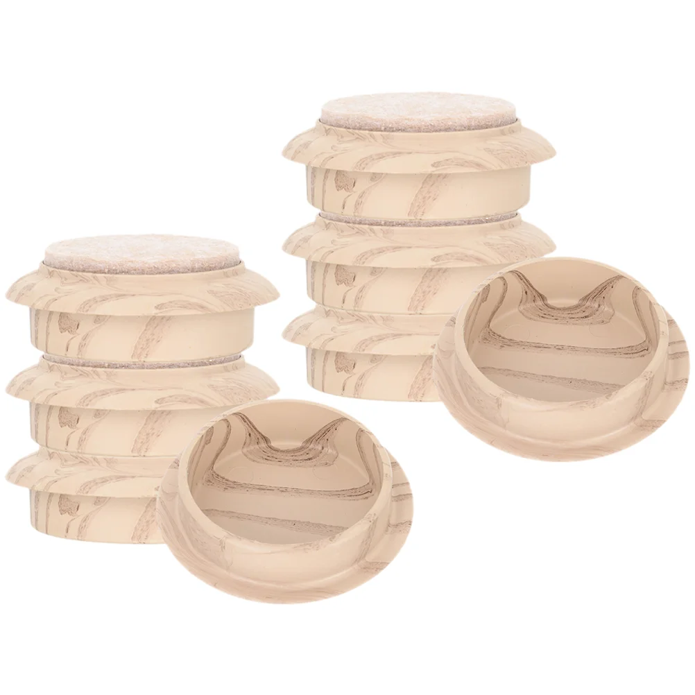 8 Pcs Felt Furniture Foot Cups Small Couch Stoppers Compact Bed Accessories Household Replaceable Coasters Casters