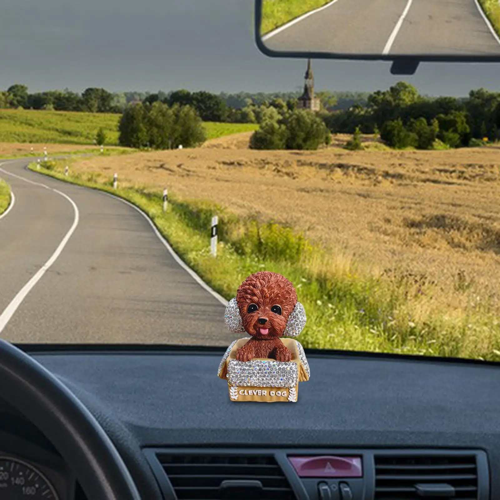 Car Dashboard Shaking Head Dog, Crafts Bobblehead Figures for Car Interior Dashboard