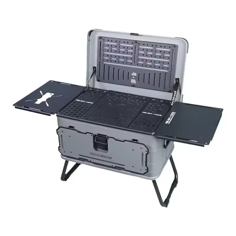 Anniversary Pro Edition 50L Aluminum Storage Case Speed Gray Rugged Hard Shell Metal Trunk for Outdoor Expedition Travel