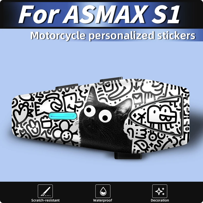 

Custom Aesthetic Stickers For ASMAX S1 Bluetooth Headphone Protective Shell Film Decorative Wrap Modification Accessories