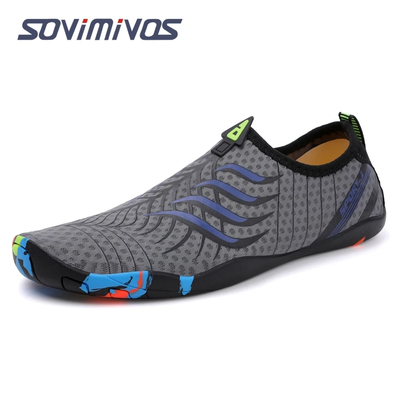 Men's Minimalist Trail Running Barefoot Shoes Wide Toe Box Zero Drop Aqua Sock Shoes for Kayaking Boating Hiking Surfing Walking