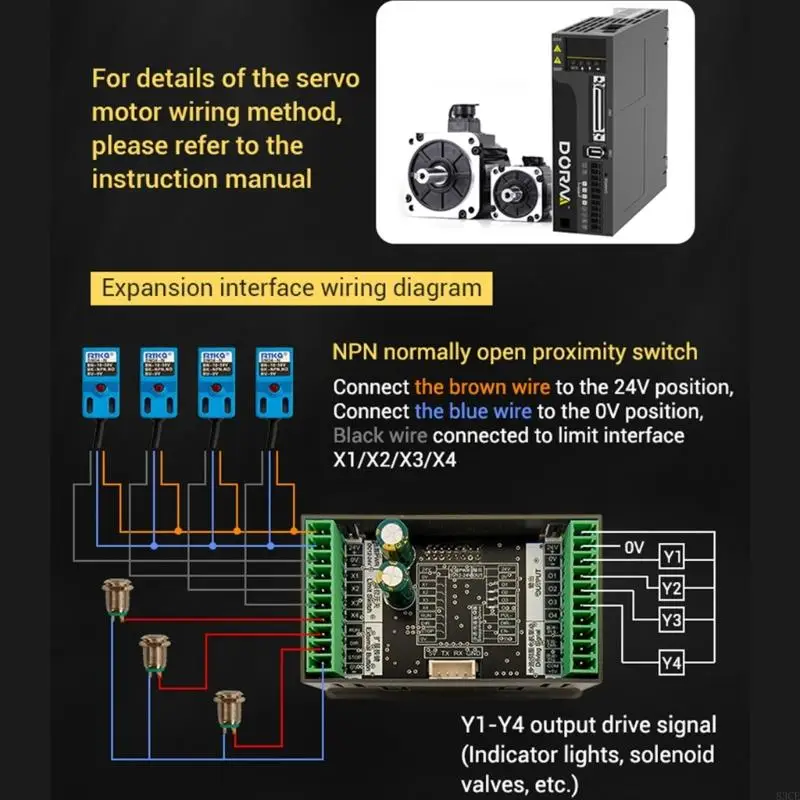 Stepper Motor Controller Module Color Display 4 Channel 500mA Driver For Machinery Automation And Industrial Tools 83CE