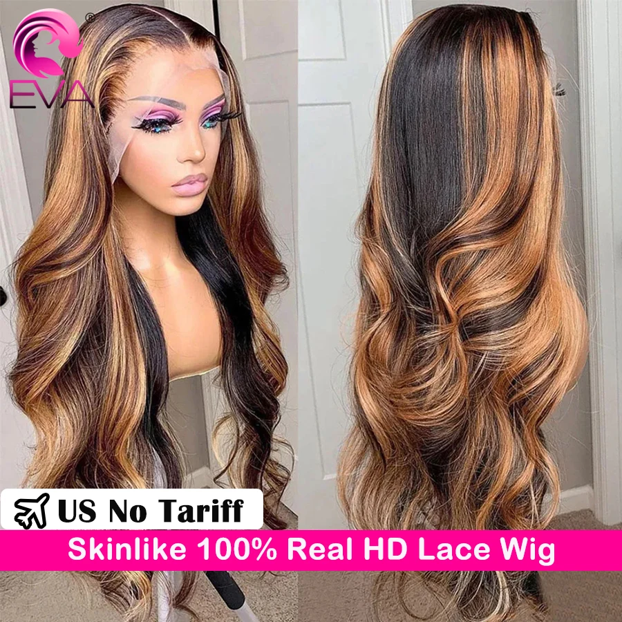 

Ombre Highlight Wig 13x6 Hd Lace Frontal Wig Body Wave 13x4 Lace Front Wig Human Hair Pre Plucked Brazilian Glueless HD Lace Wig