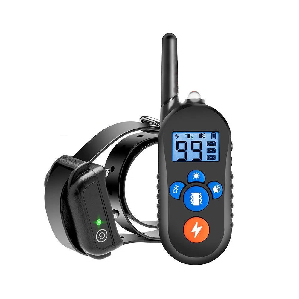 Electric Dog Obedience Training Collar Waterproof Pet Remote Control Rechargeable Dog e Collar Set with Shock Vibration Sound