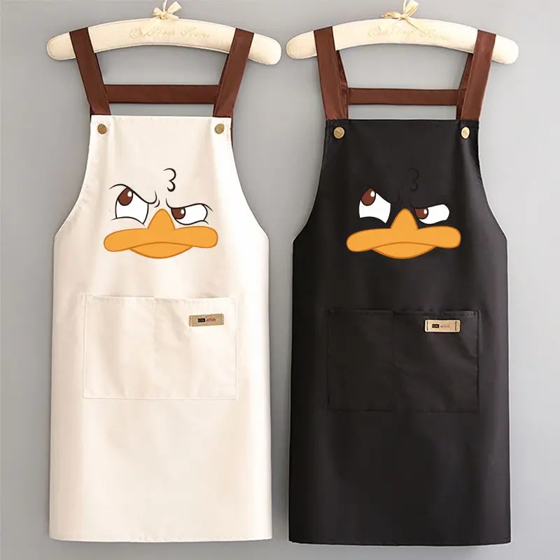 Waterproof Apron For Clay Making Printing, Household Kitchen, Work Clothes Diy Craft Cleaning Tools Duck Pattern Studio Uniforms