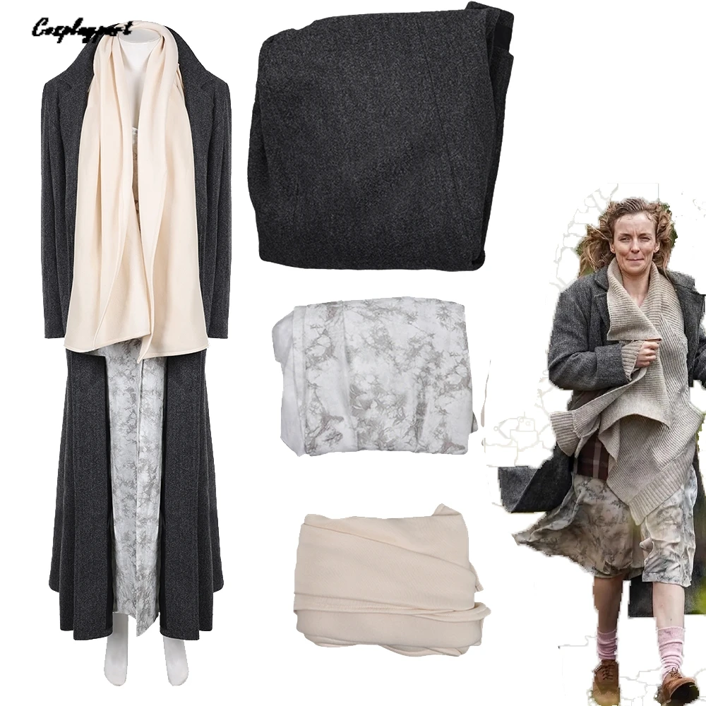 

Jodie 2025 Movie 28 Years Later Grey Dresses Suit Clothing Costume Disguise For Adult Women Roleplay Fantasia Party Outfits