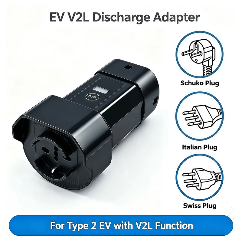 Type2 Vehicle‑to‑Load V2L Adapter type 2 220V For byd Seal U dm i, byd dolphin Mini,dolphin gs,Atto 3,Atto 2,Atto 2 DM‑i,Seal EV