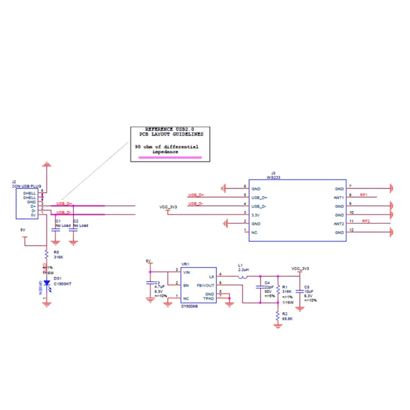 Modulo WIFI wireless con chip AS95-Realtek RTL8812BU per Windows / Linux / Mac Modulo WIFI USB 2.0 AC 5G/2.4G