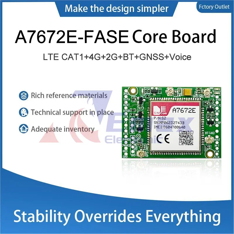 Placa principal SIMcom A7672E-FASE CAT1 LTE CAT1 + voz + BT + GNSS A7672E-FASE