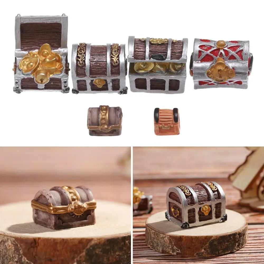 الإبداعية بيت الدمية صندوق زخرفة المشهد الصغير القراصنة مغامرة لعبة مصغرة صندوق النقود الكنز الصدر تمثال صندوق مجوهرات