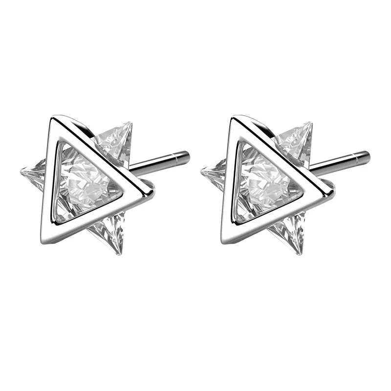 الرجال 925 فضة أقراط AAA الزركون الفاخرة للرجل المرأة الزفاف غرامة مجوهرات الأزياء اكسسوارات هدايا الحفلات #3