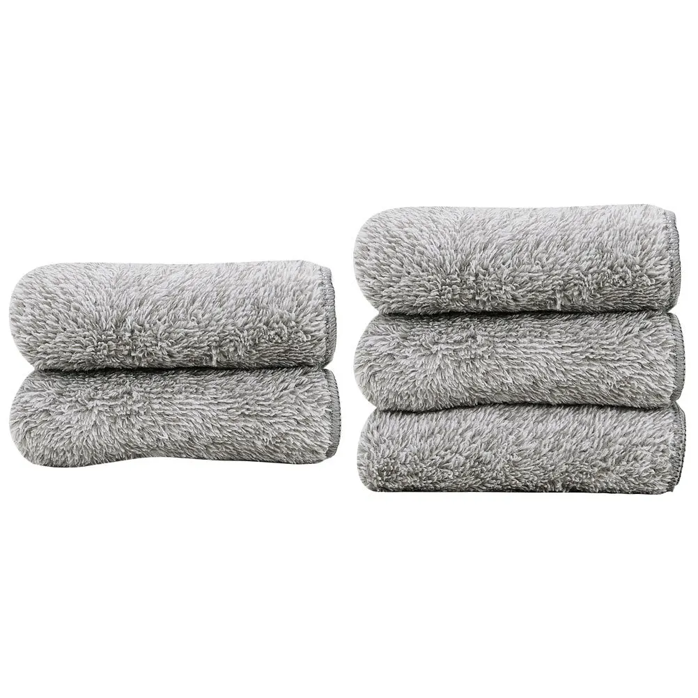 

5Pcs Premium Absorbent Dishcloths Thick Textured Kitchen Cleaning Rags for Oil Removal and Daily Wiping Home Utility Supplies