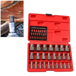 Effective Hex Screw Extractor Set  25 Piece Bolt Remover Kit for Quick and Easy Removal of Stripped and Damaged Screws