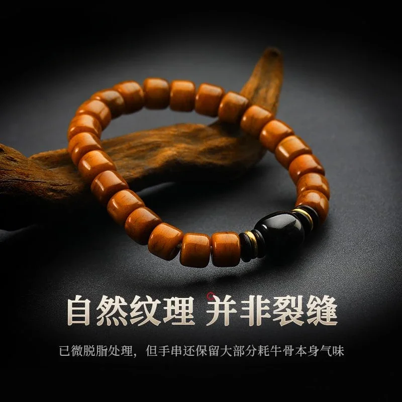 

Mencheese Fashion New Tibetan Style Ox Bone Bracelet Rosary Cow Bone Bracelet Crafts Temperament Gift for Boyfriend