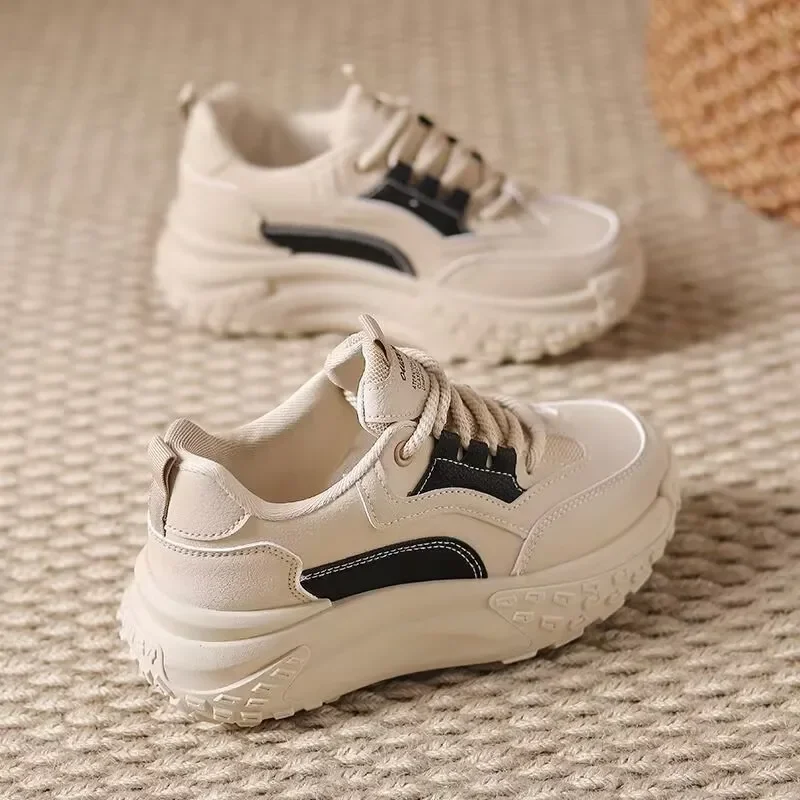 Autumn thick soled new women's shoes Casual comfortable footwear Versatile outdoor antislip sneakers Fashion ladies sports shoes