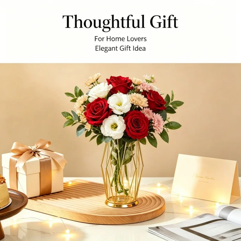Desktop glass flowerpot Nordic vase simple storage vase flowers living room modern home furnishings decoration