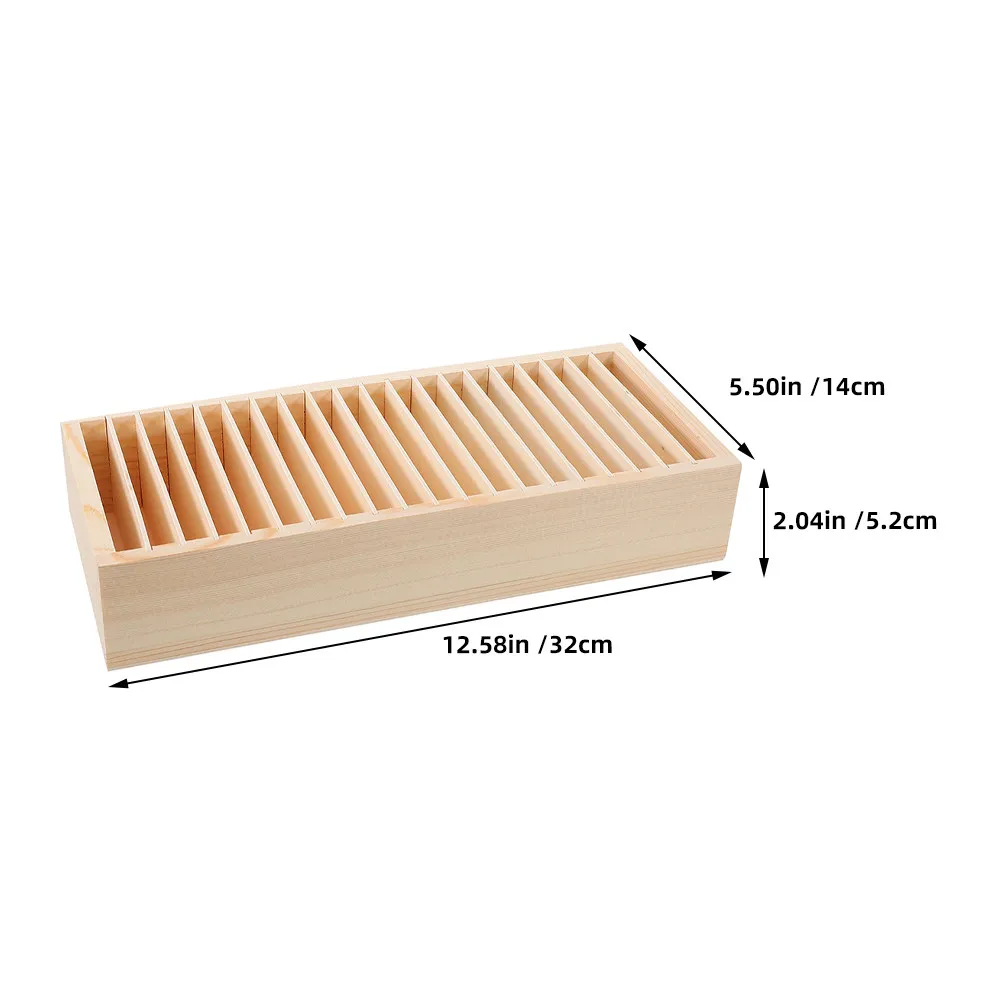 2Pcs Wooden Multi-Compartment Storage Box Detachable Organizer for Name Cards Jewelry Hairpins Office Desktop Card Container